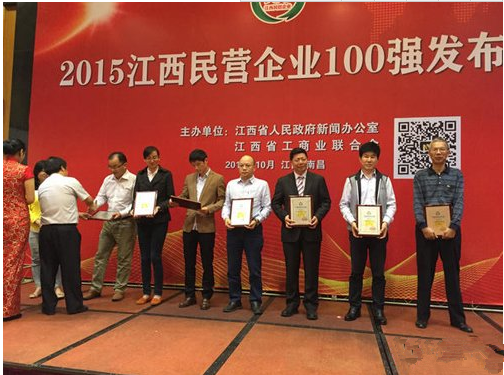 仁和集團(tuán)躋身2015江西民營企業(yè)前20強