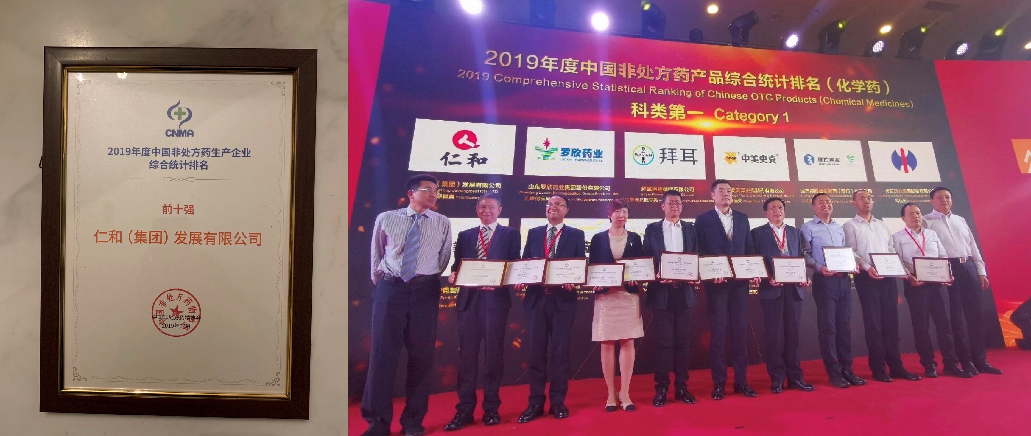 仁和集團連續10年位列中國OTC企業綜合排名前十強